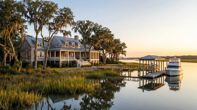 The Intracoastal Waterway through Brunswick County, NC, where Northstar Custom Works builds across the towns